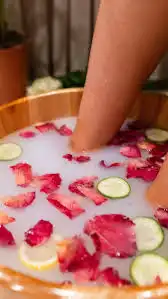Rose Petal Soaking Pedi - Luxury Nail Service in Nairobi